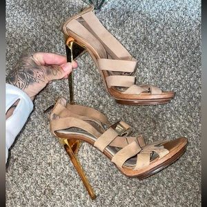 Herve leger strappy heels 36 size 6